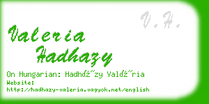 valeria hadhazy business card